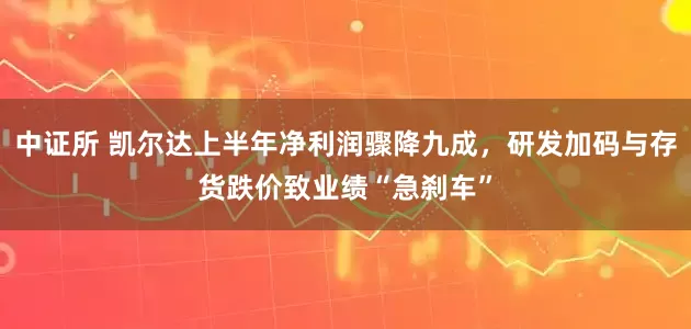 中证所 凯尔达上半年净利润骤降九成，研发加码与存货跌价致业绩“急刹车”